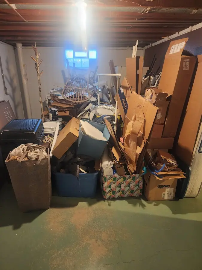 Roll-off dumpster container at job site for 20 Yard Dumpster Rental in Woodfield